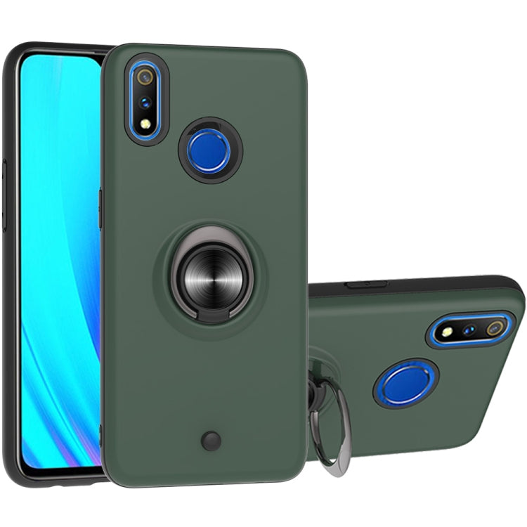 For OPPO Realme 3 Pro 2 In 1 PC + TPU Protective Case with 360 Degrees Rotating Ring Holder