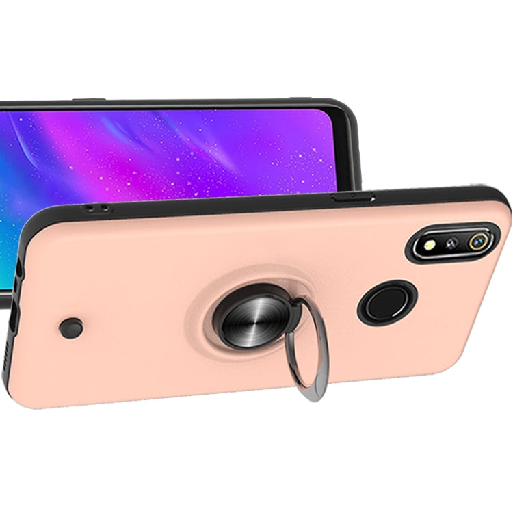 For OPPO Realme 3 2 In 1 PC + TPU Protective Case with 360 Degrees Rotating Ring Holder