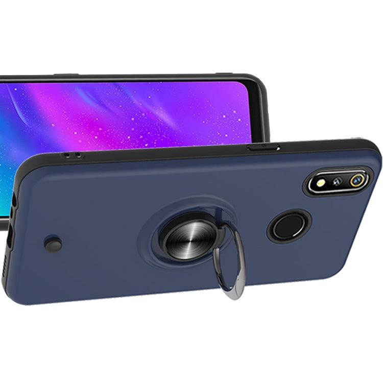 For OPPO Realme 3 2 In 1 PC + TPU Protective Case with 360 Degrees Rotating Ring Holder