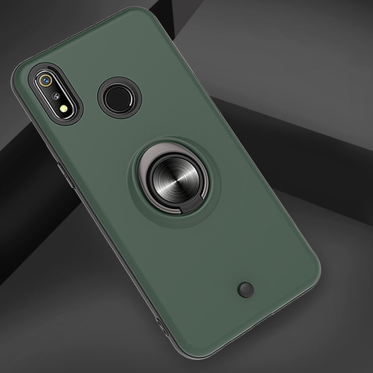 For OPPO Realme 3 2 In 1 PC + TPU Protective Case with 360 Degrees Rotating Ring Holder