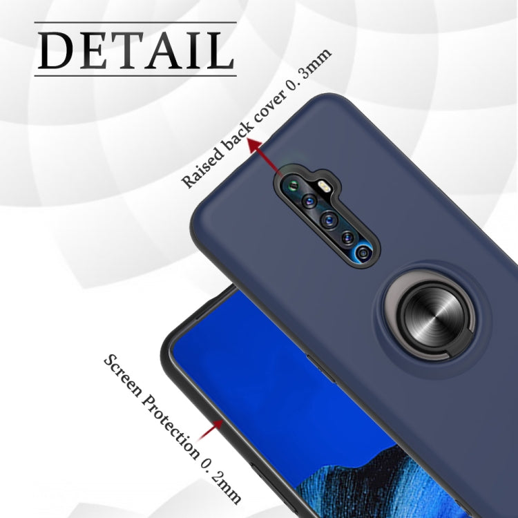 For OPPO Reno2 Z & Reno2 F 2 In 1 PC + TPU Protective Case with 360 Degrees Rotating Ring Holder