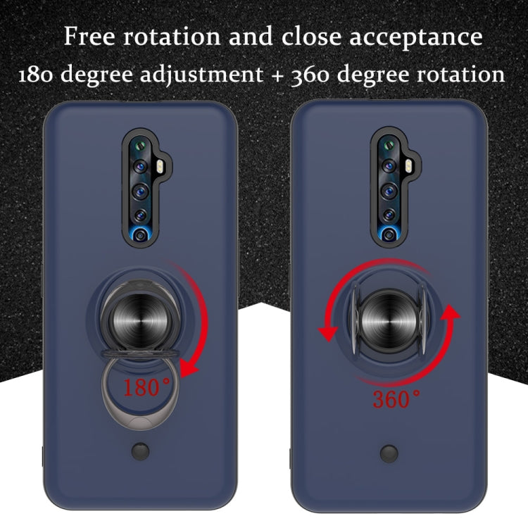 For OPPO Reno2 Z & Reno2 F 2 In 1 PC + TPU Protective Case with 360 Degrees Rotating Ring Holder