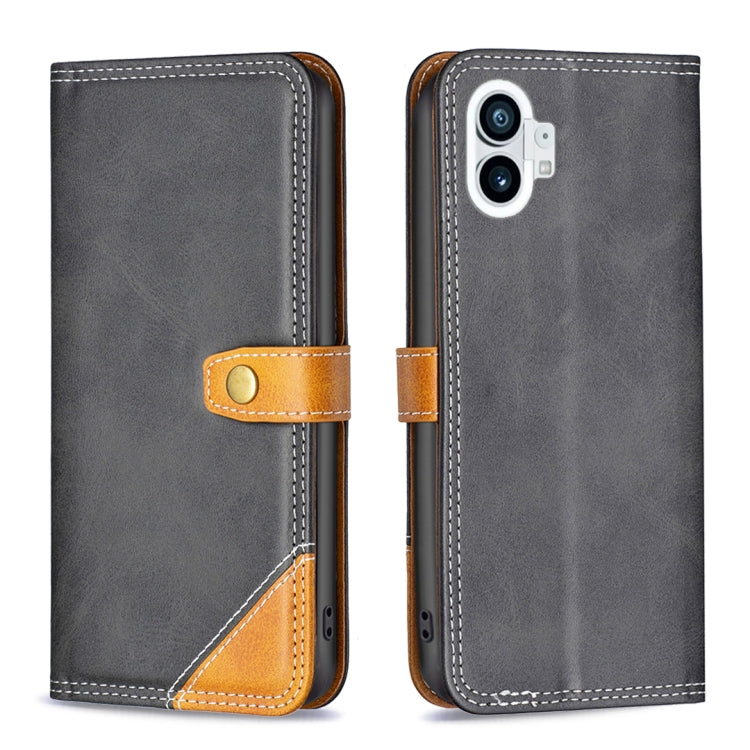For Nothing Phone 1 Color Matching Double Sewing Thread Leather Phone Case