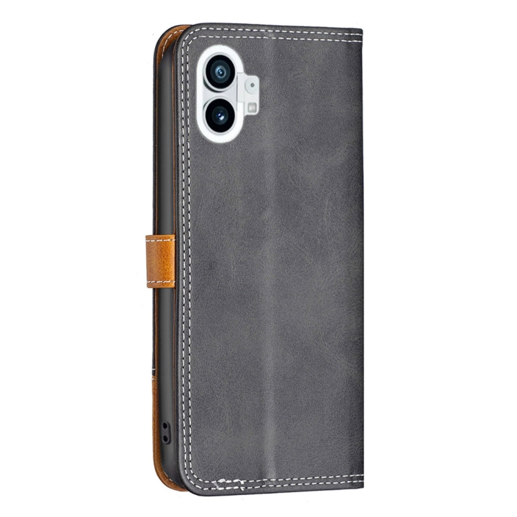 For Nothing Phone 1 Color Matching Double Sewing Thread Leather Phone Case
