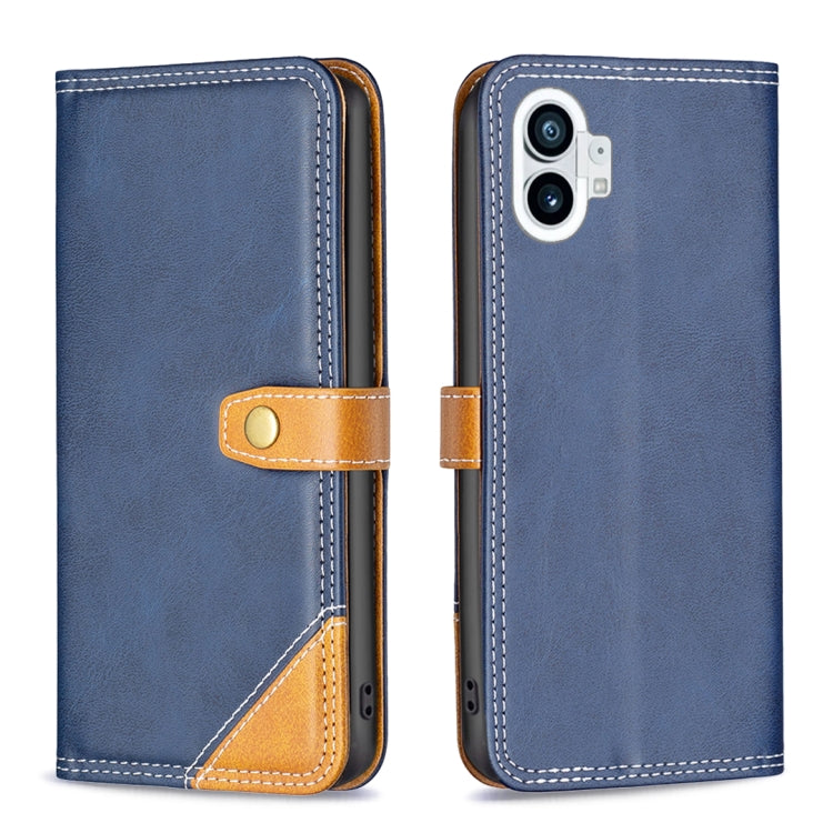 For Nothing Phone 1 Color Matching Double Sewing Thread Leather Phone Case