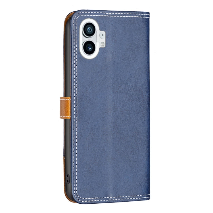 For Nothing Phone 1 Color Matching Double Sewing Thread Leather Phone Case