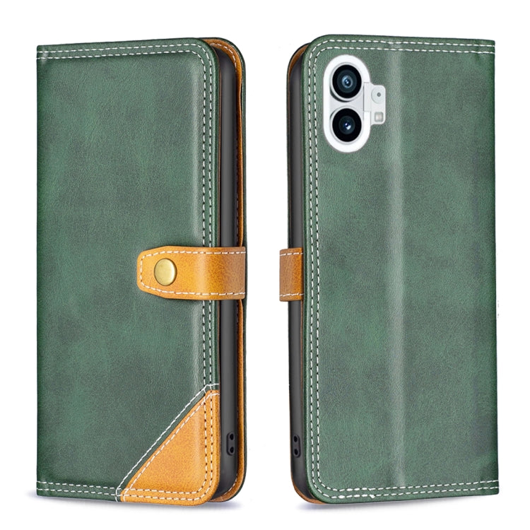 For Nothing Phone 1 Color Matching Double Sewing Thread Leather Phone Case