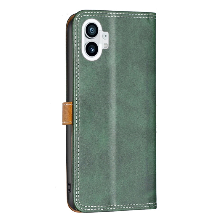 For Nothing Phone 1 Color Matching Double Sewing Thread Leather Phone Case