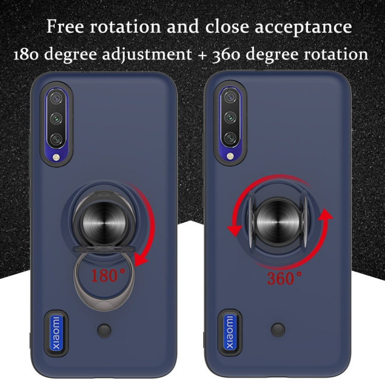For Xiaomi Mi CC9e & A3 2 In 1 PC + TPU Protective Case with 360 Degrees Rotating Ring Holder