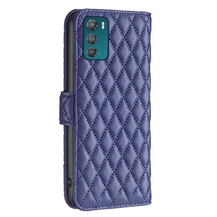 For Motorola Moto G42 4G Diamond Lattice Wallet Leather Flip Phone Case