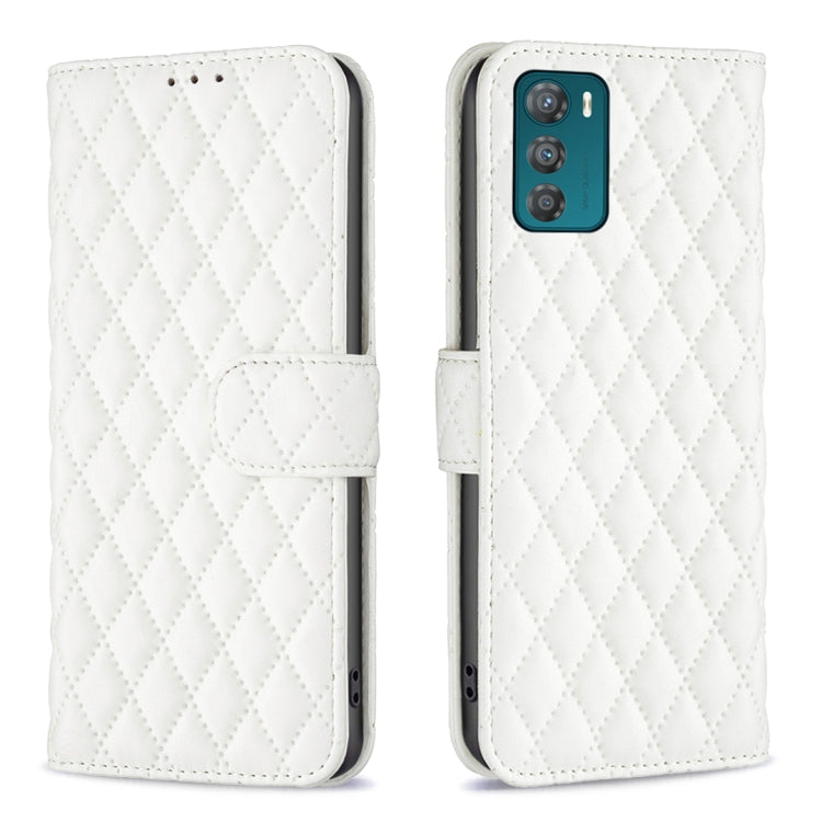For Motorola Moto G42 4G Diamond Lattice Wallet Leather Flip Phone Case
