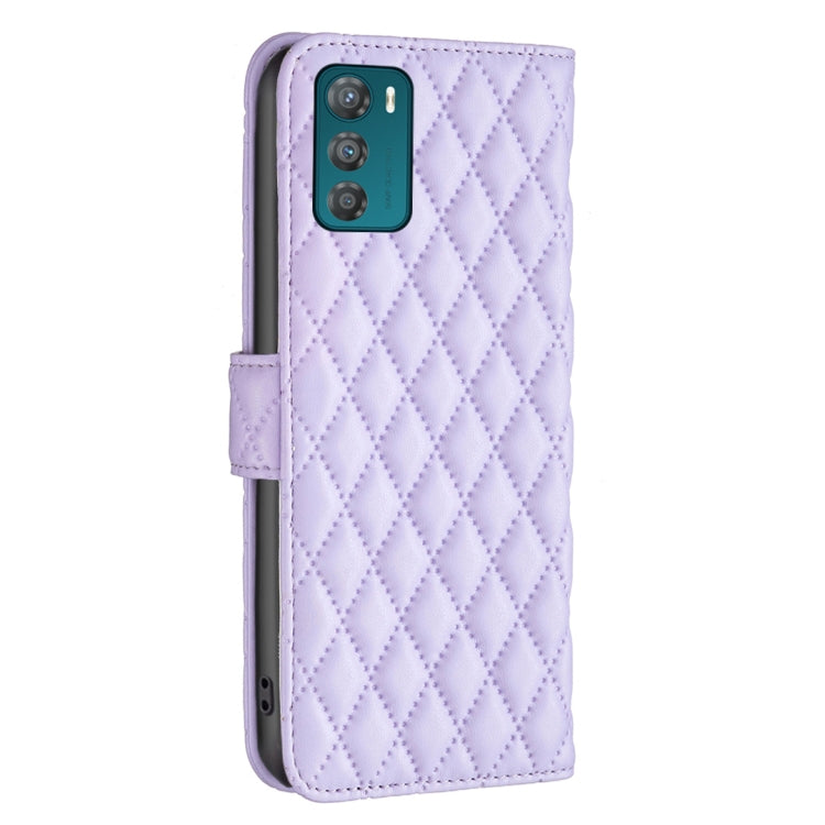 For Motorola Moto G42 4G Diamond Lattice Wallet Leather Flip Phone Case