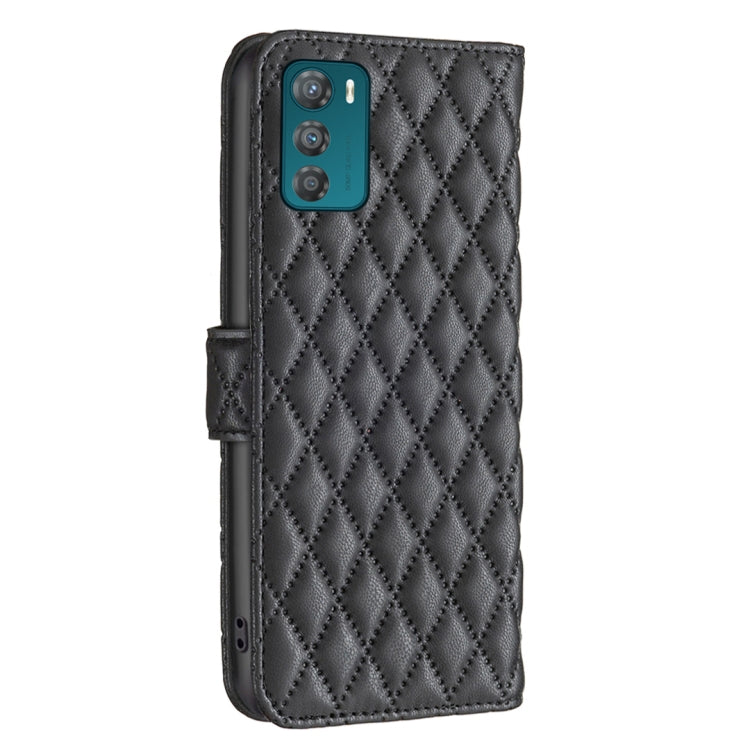 For Motorola Moto G42 4G Diamond Lattice Wallet Leather Flip Phone Case
