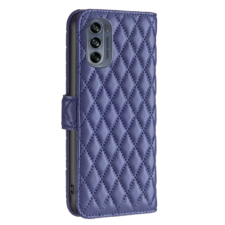 For Motorola Moto G62 Diamond Lattice Wallet Leather Flip Phone Case