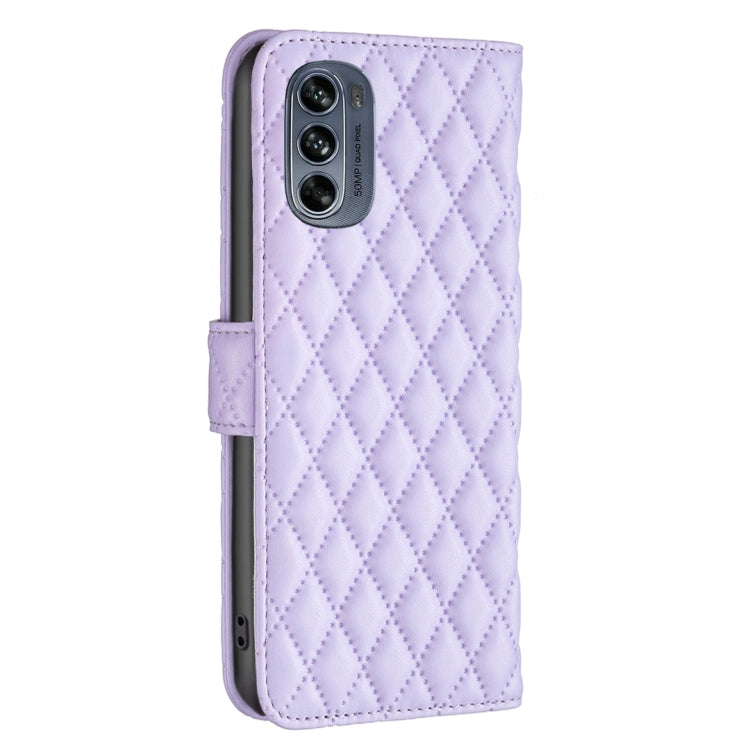 For Motorola Moto G62 Diamond Lattice Wallet Leather Flip Phone Case
