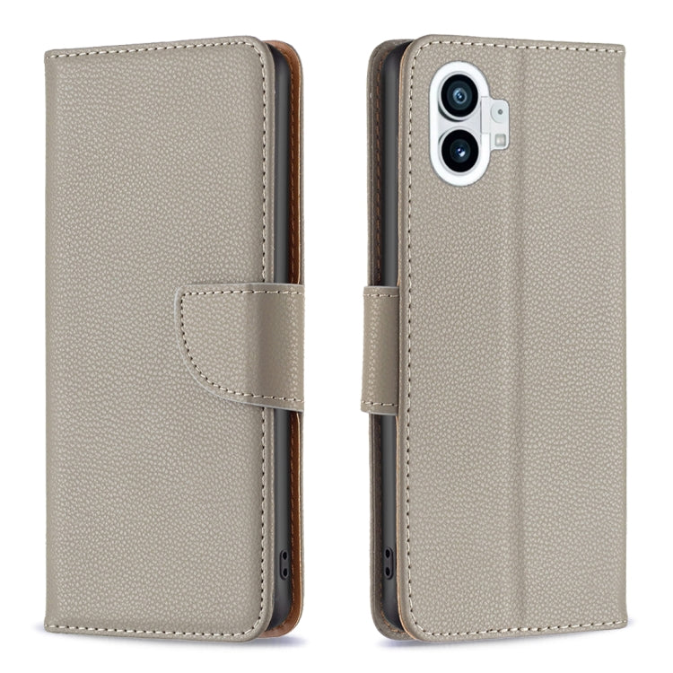 For Nothing Phone 1 Litchi Texture Pure Color Leather Phone Case