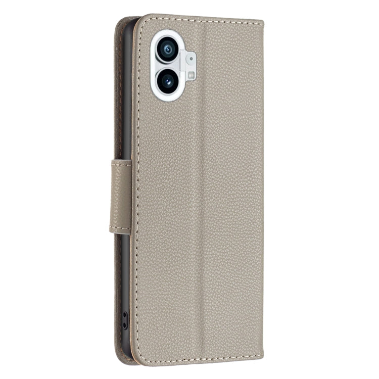 For Nothing Phone 1 Litchi Texture Pure Color Leather Phone Case