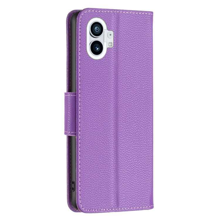 For Nothing Phone 1 Litchi Texture Pure Color Leather Phone Case