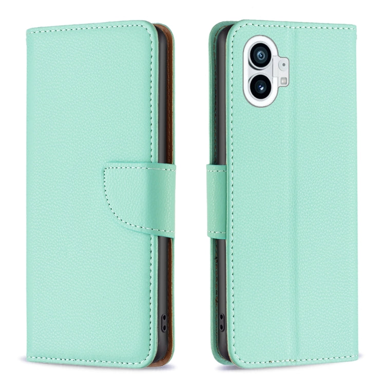 For Nothing Phone 1 Litchi Texture Pure Color Leather Phone Case
