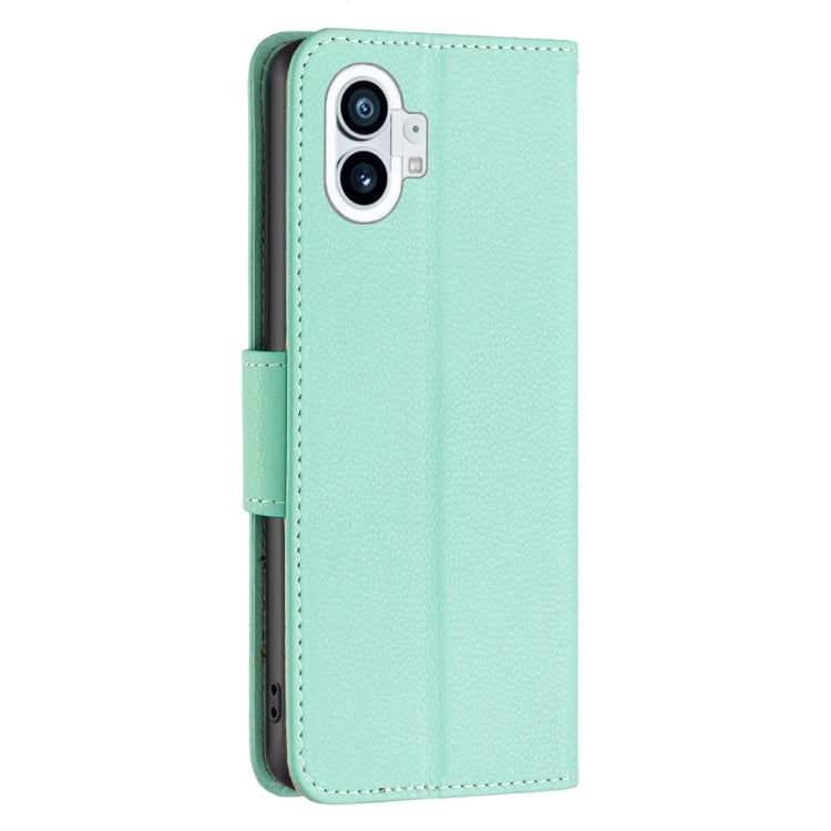 For Nothing Phone 1 Litchi Texture Pure Color Leather Phone Case
