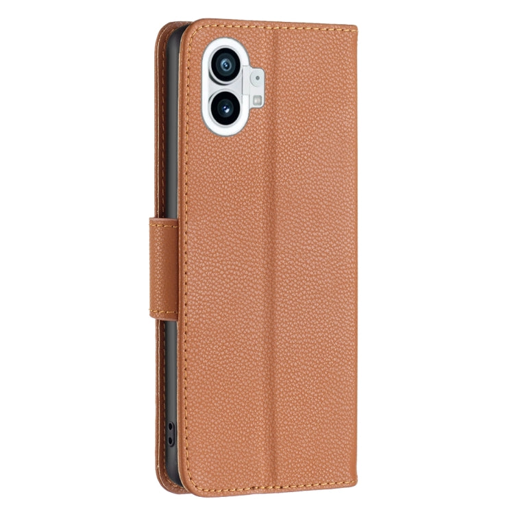 For Nothing Phone 1 Litchi Texture Pure Color Leather Phone Case