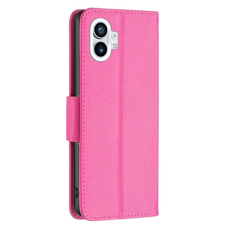 For Nothing Phone 1 Litchi Texture Pure Color Leather Phone Case