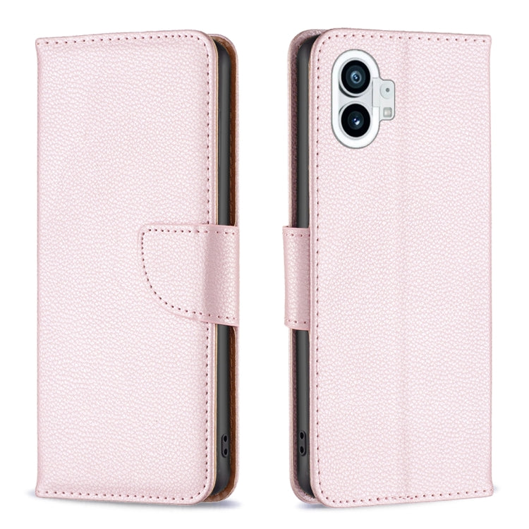 For Nothing Phone 1 Litchi Texture Pure Color Leather Phone Case