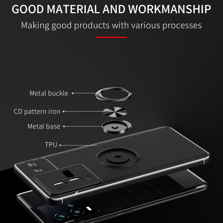 For vivo iQOO 10 Metal Ring Holder TPU Phone Case