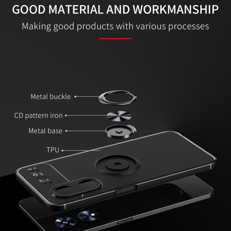 For OPPO A97 5G Metal Ring Holder TPU Phone Case