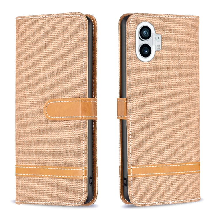 For Nothing Phone 1 Color Matching Denim Texture Leather Phone Case
