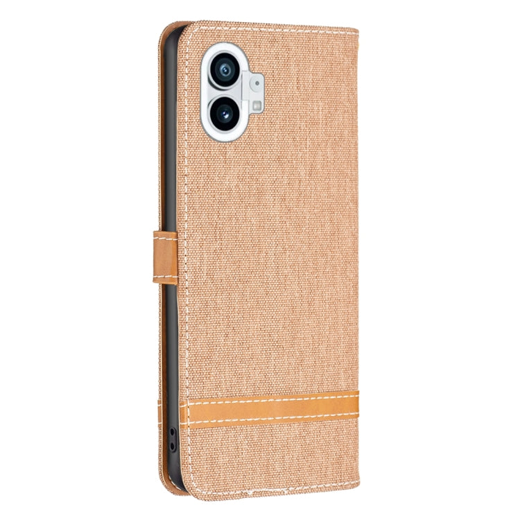 For Nothing Phone 1 Color Matching Denim Texture Leather Phone Case