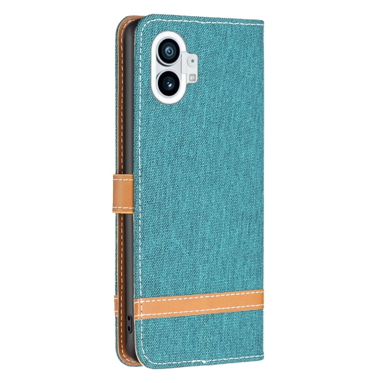 For Nothing Phone 1 Color Matching Denim Texture Leather Phone Case