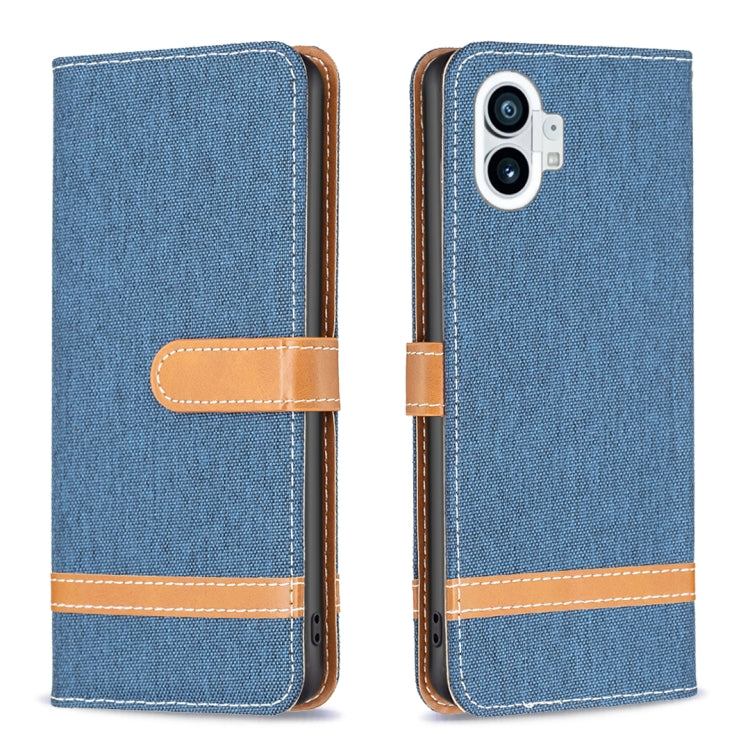 For Nothing Phone 1 Color Matching Denim Texture Leather Phone Case