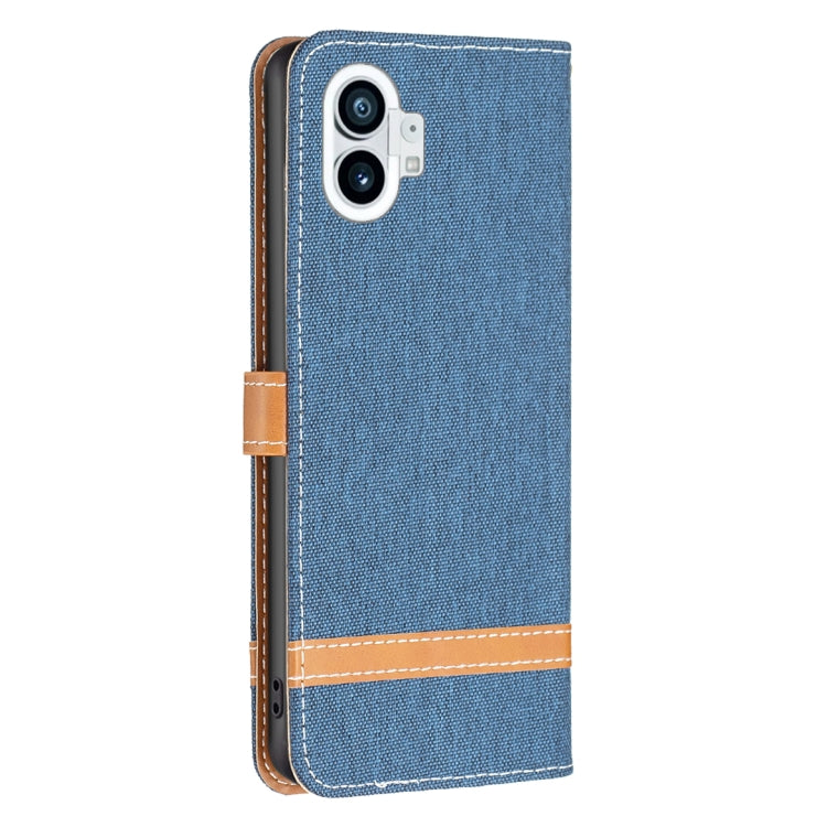 For Nothing Phone 1 Color Matching Denim Texture Leather Phone Case