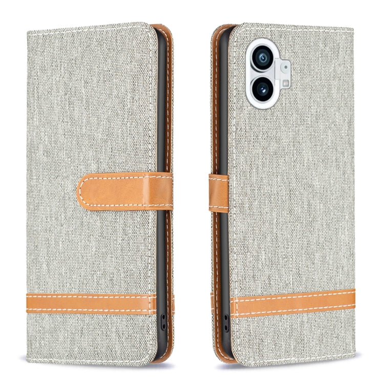For Nothing Phone 1 Color Matching Denim Texture Leather Phone Case
