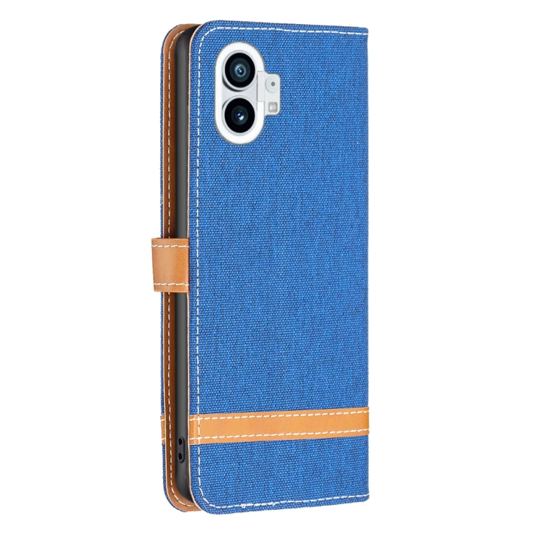 For Nothing Phone 1 Color Matching Denim Texture Leather Phone Case
