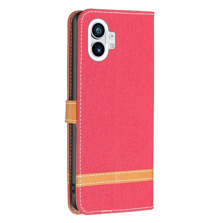 For Nothing Phone 1 Color Matching Denim Texture Leather Phone Case