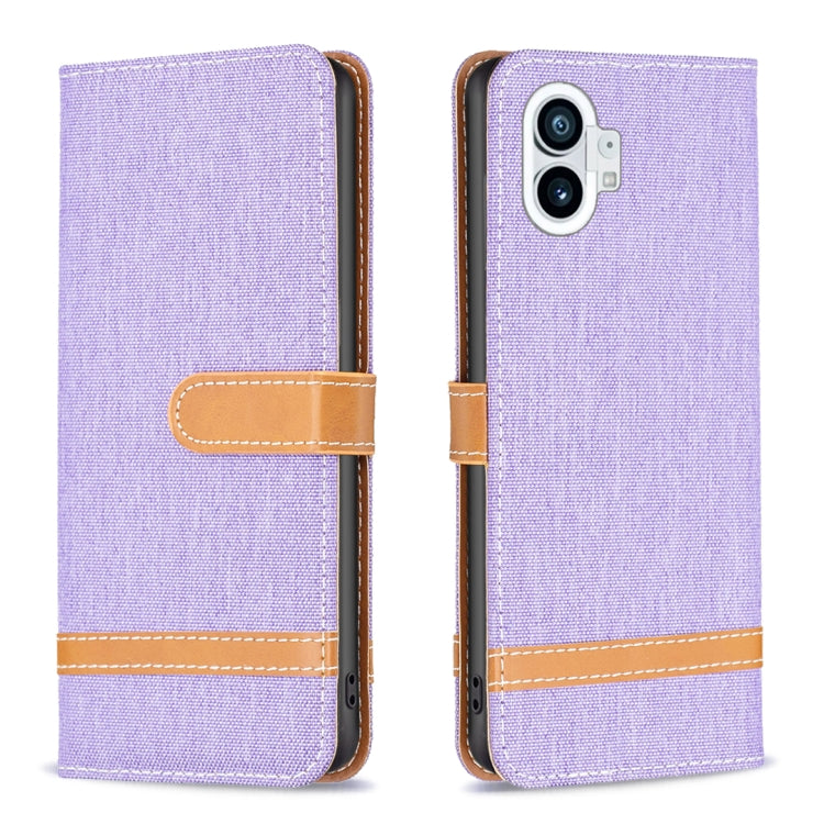 For Nothing Phone 1 Color Matching Denim Texture Leather Phone Case
