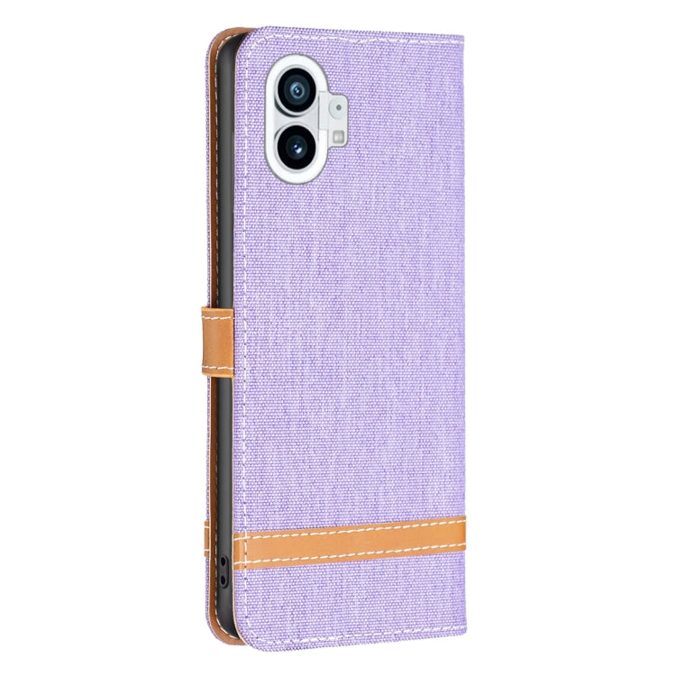 For Nothing Phone 1 Color Matching Denim Texture Leather Phone Case