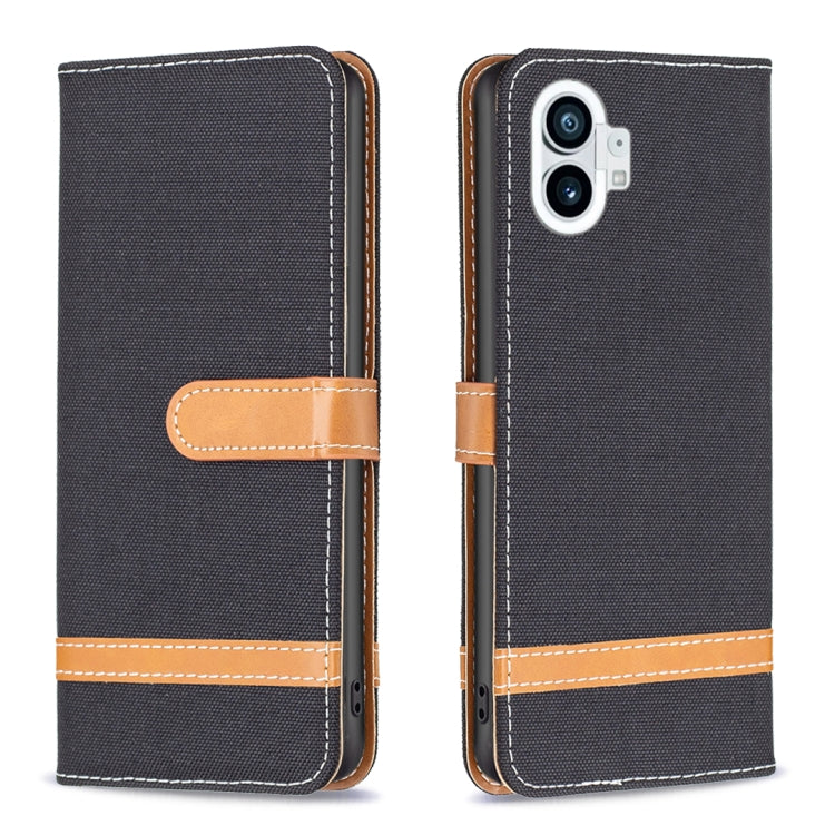 For Nothing Phone 1 Color Matching Denim Texture Leather Phone Case