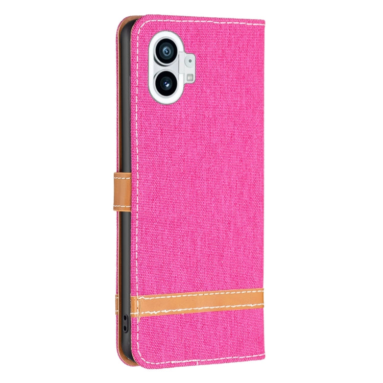 For Nothing Phone 1 Color Matching Denim Texture Leather Phone Case