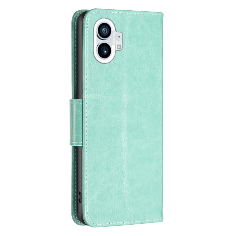 For Nothing Phone 1 Two Butterflies Embossing Leather Phone Case