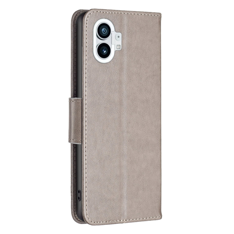 For Nothing Phone 1 Two Butterflies Embossing Leather Phone Case