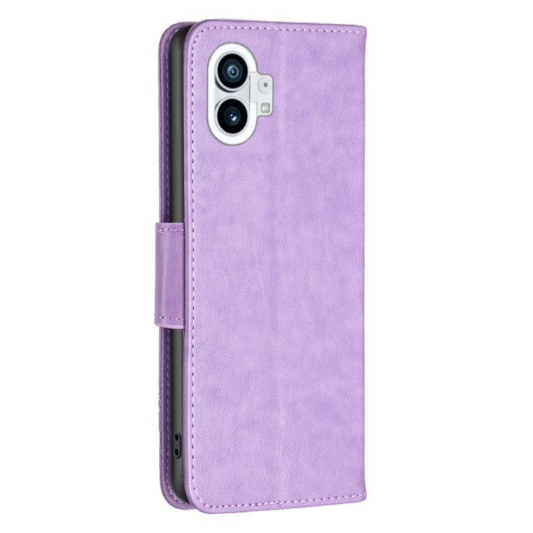 For Nothing Phone 1 Two Butterflies Embossing Leather Phone Case