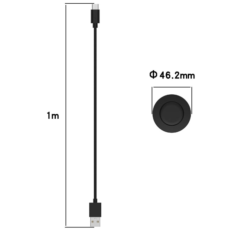 For Xiaomi Watch S1 M2108W1 Magnetic Wireless Charger with 1m Charging Cable(Black)