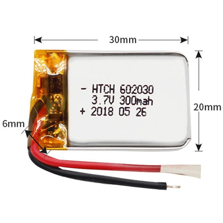 2pcs 602030 300mAh Li-Polymer Battery Replacement