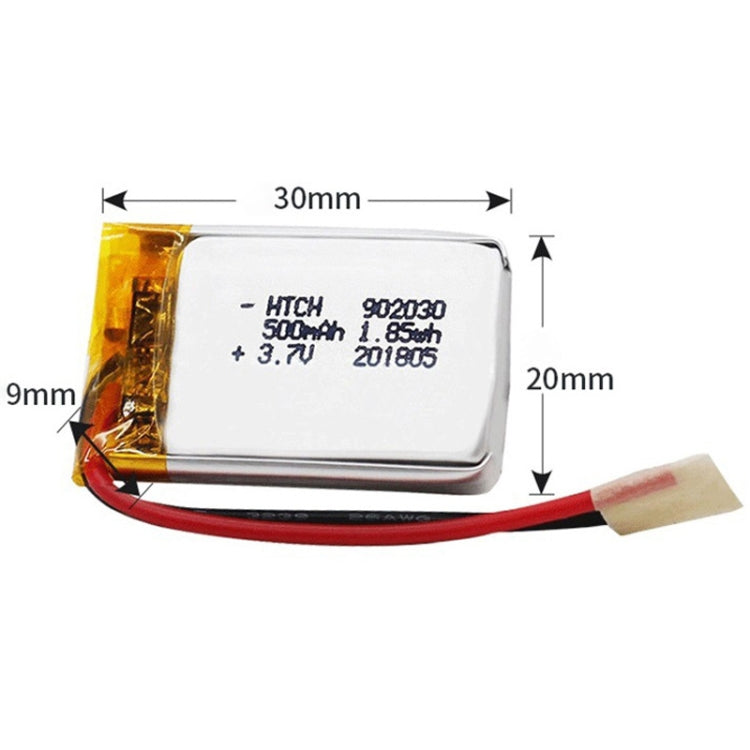 2pcs 902030 500mAh Li-Polymer Battery Replacement