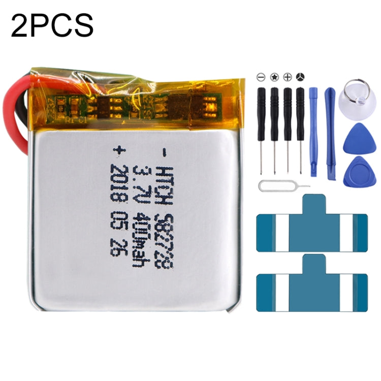 2pcs 582728 400mAh Li-Polymer Battery Replacement