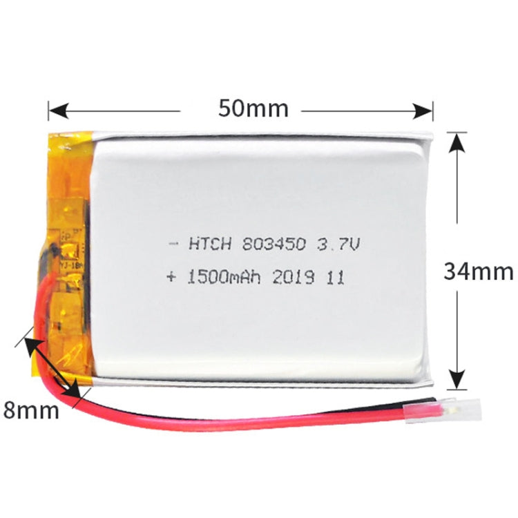 2pcs 803450 1500mAh Li-Polymer Battery Replacement