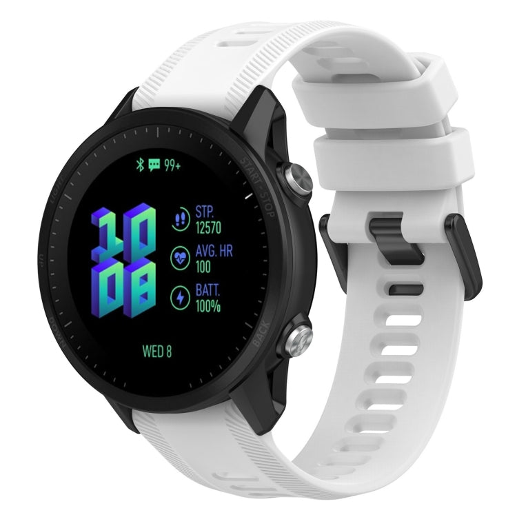 For Garmin Forerunner 955 22mm Silicone Twill Watch Band